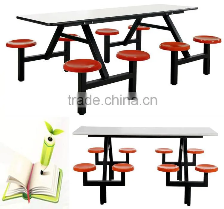 fiberglass school dining table with chair,school canteen table