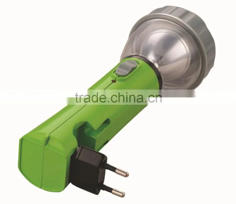 new design rechargeable VDE round plug flashlight