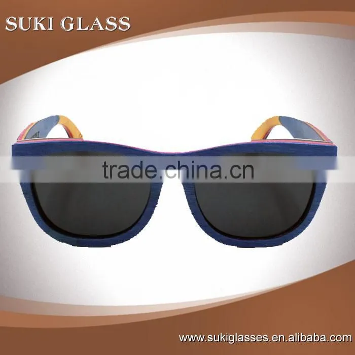 Hot polarized skateboard revo wood big sun glasses