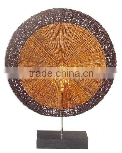 2015 Modern decorative natural cane table lamp/light with CE