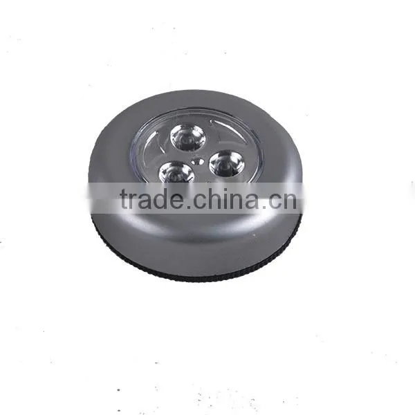 Colorful 3 LED push led light touch light