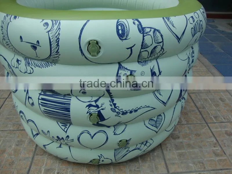 kids bathing inflatable car pool