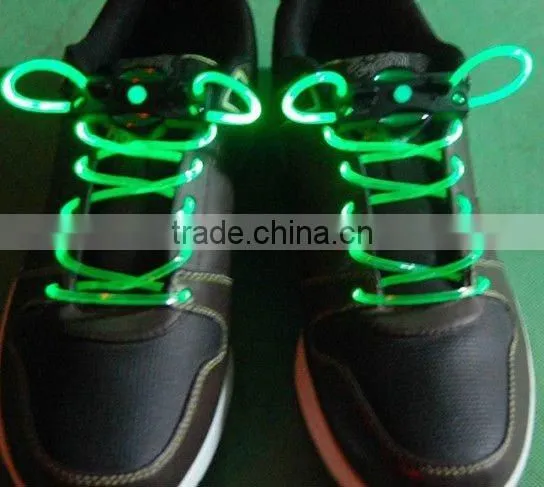 lighting fluorescent LED glitter shoelaces/hot sale shoelace