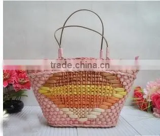 NEW DESIGNS LOVELY FLOWER KNITTED STRAW BAGS WOMEN HANDBAGS