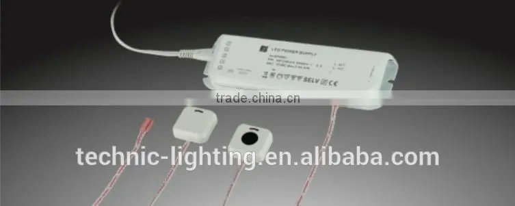 LED driver with touch/IR sensor switch combination