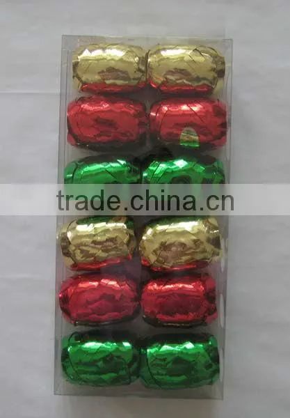 HOT SALE Christmas Present Wrapping Decorations Metallic Poly Curly Ribbon Egg Pack
