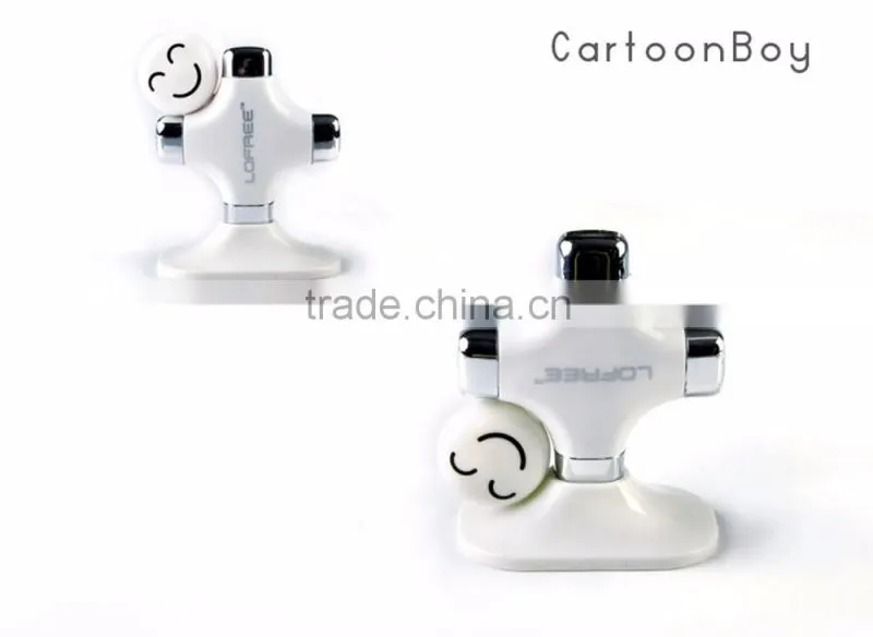 Cartoonboy 4-port usb 1.1 1.0 hub with smiley face mounting usb hub with card holder function