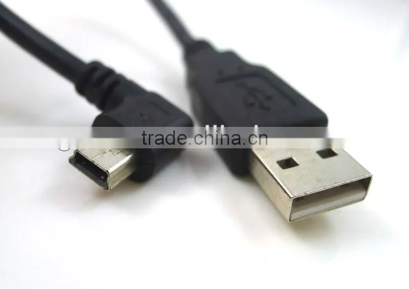 Mini USB B Male Left Angle To USB Male