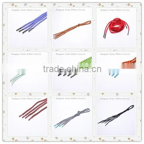 New Product Black Waxed Shoelaces, Metal Tips Waxed Shoelaces