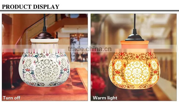 Hollow pastel apple shape led pendant light fixtures
