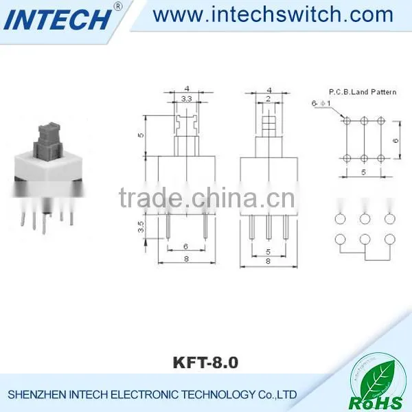 OEM Black led switch latching push button switch