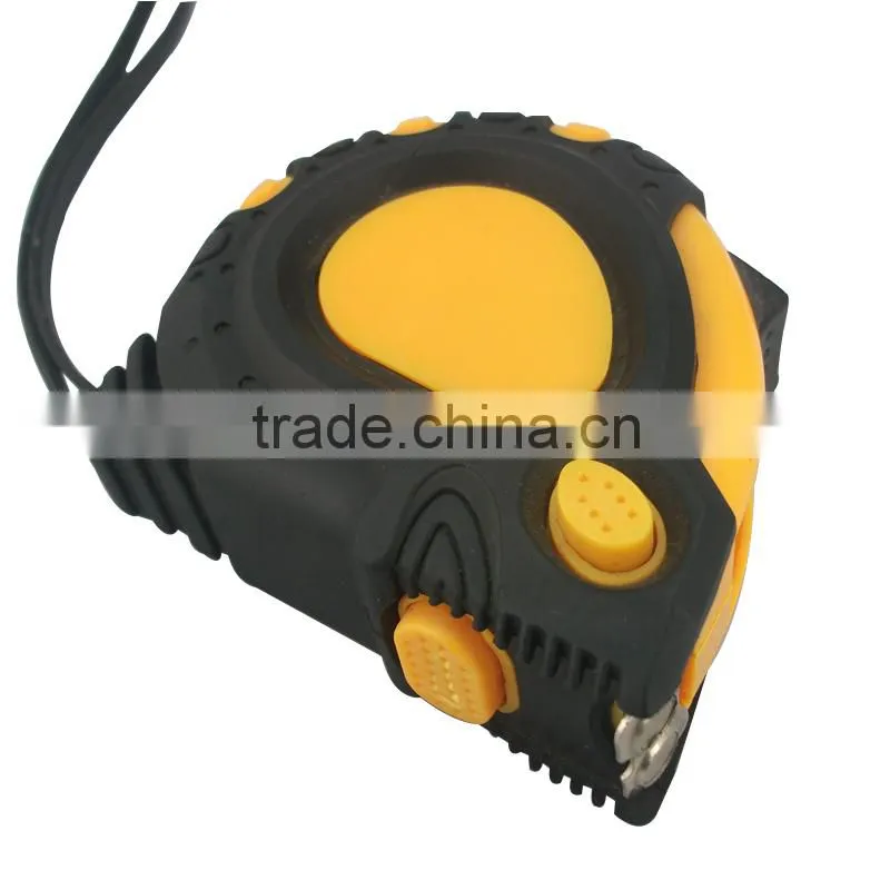 measuring tape ABS plastic, 50#carbon steel, TPR, environmental paints measuring tape for Saudi Arabia