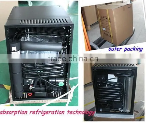 60L glass door Absorption minibar for hotel using