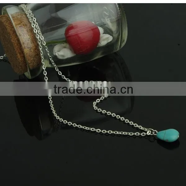 turquoise simple long wholesale silver jewelry china