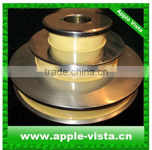wire rope steel pulley,hvof thermal spray aluminum cable pulley,fine tensioner ceramic rubber pulley