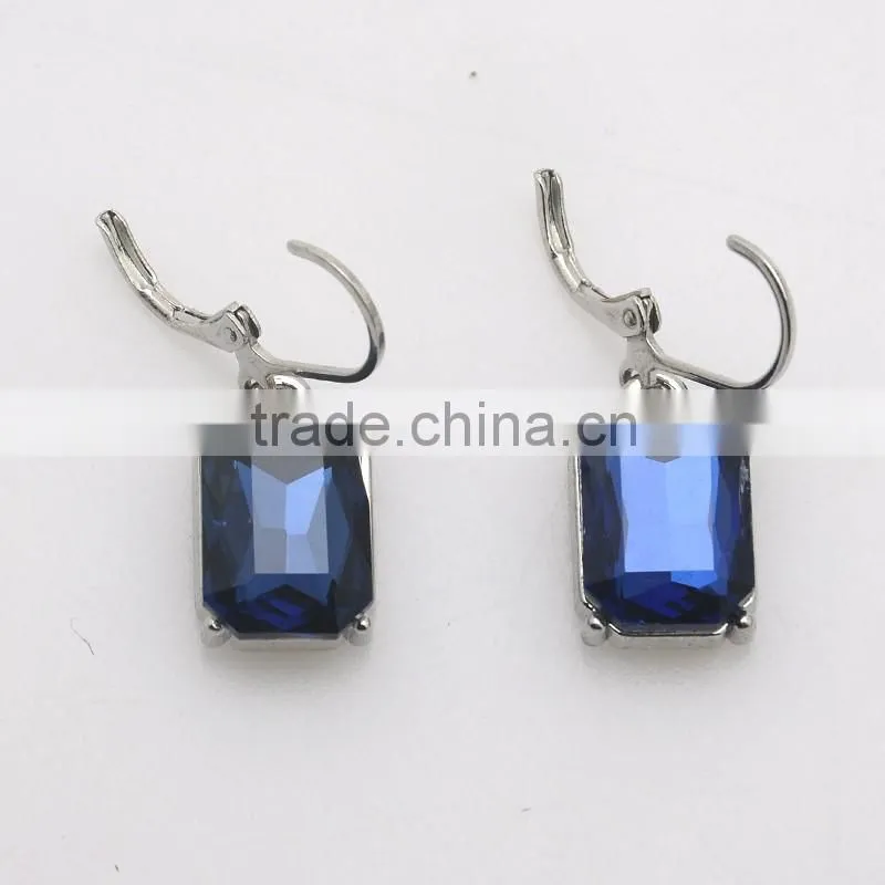 Wholesale gold chin resin jewelry fashion rhinestone blue ruby necklace set for party