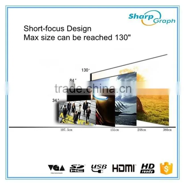 2016 Alibaba China UNIC Miracast Full HD LED Wifi Projector UC46 Mobile Phone Home Theater Projectors