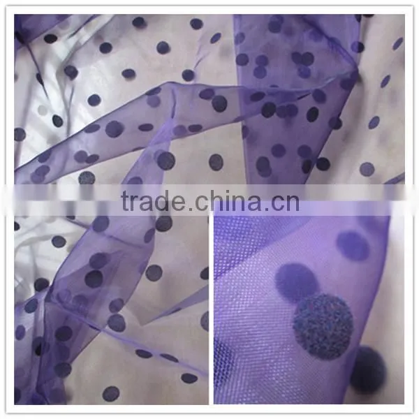 Flocking on Organza Fabric