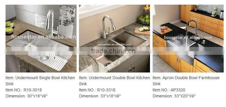 Stainless Steel 304 Undermount Single Bowl Kitchen Sink Small Bar Sink