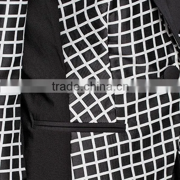 ladies new design plaid casual suit