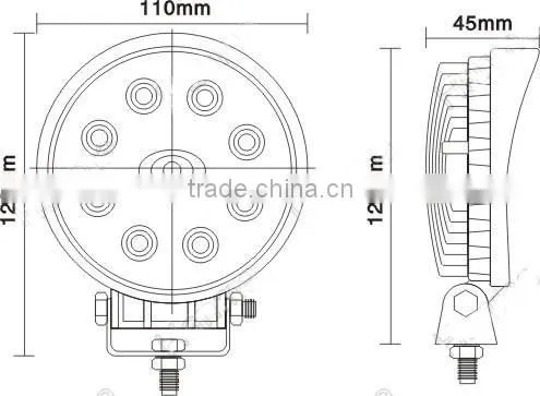 Cheap Price 4WD Truck 24W Led Work Light,4.3" Round 24W Led Work Light