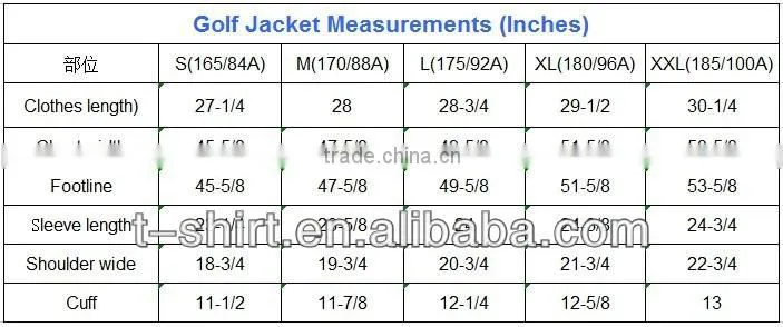 Customized Nylon Waterproof material Men's Long sleeves Golf Jacket