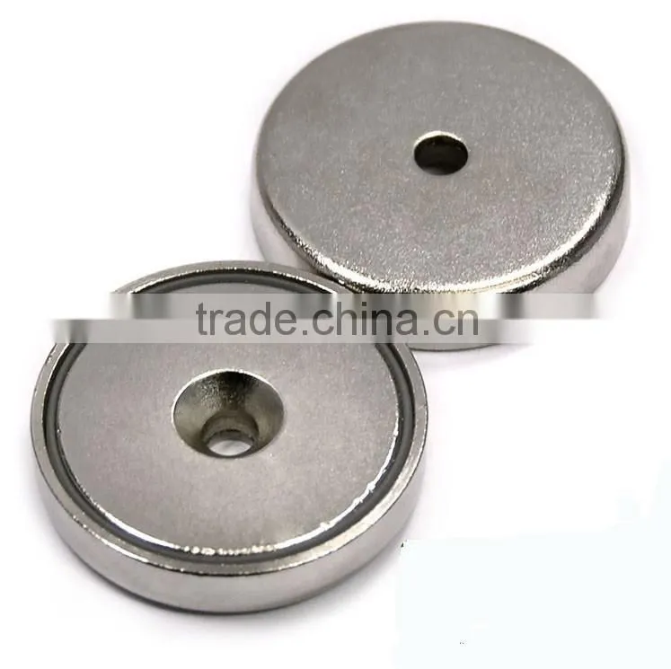 Neodymium Round Base Magnet with 8mm Hole