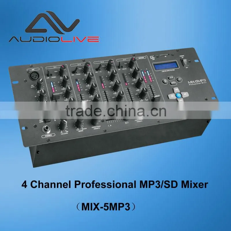 professional mixer console 5 channel Mix-5USD usb audio mixer console