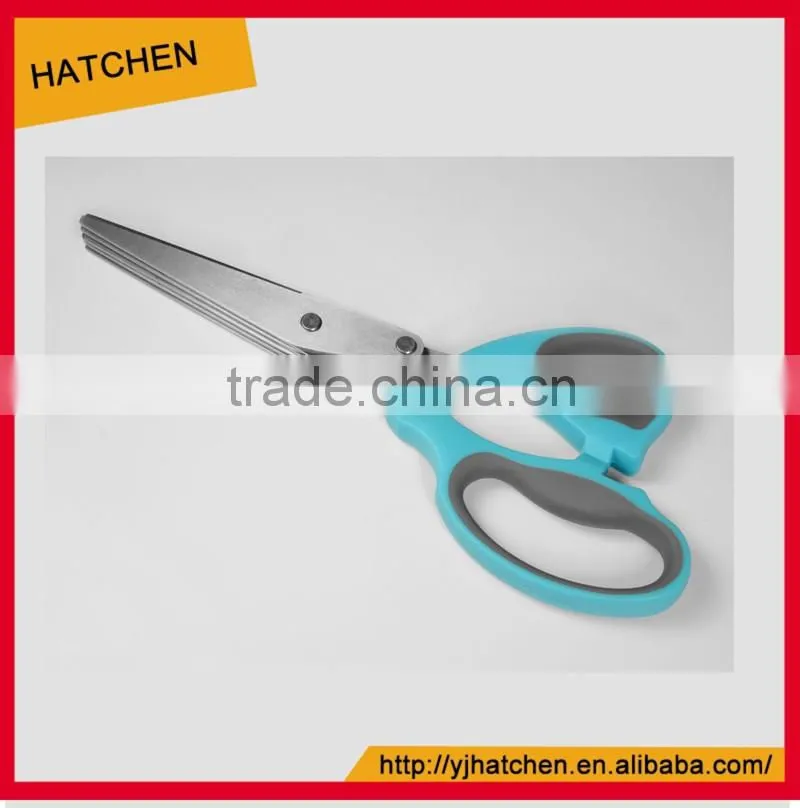 SS010AP LFGB Certificated 7.5'' ABS Handle kitchen 5 blades herb scissors