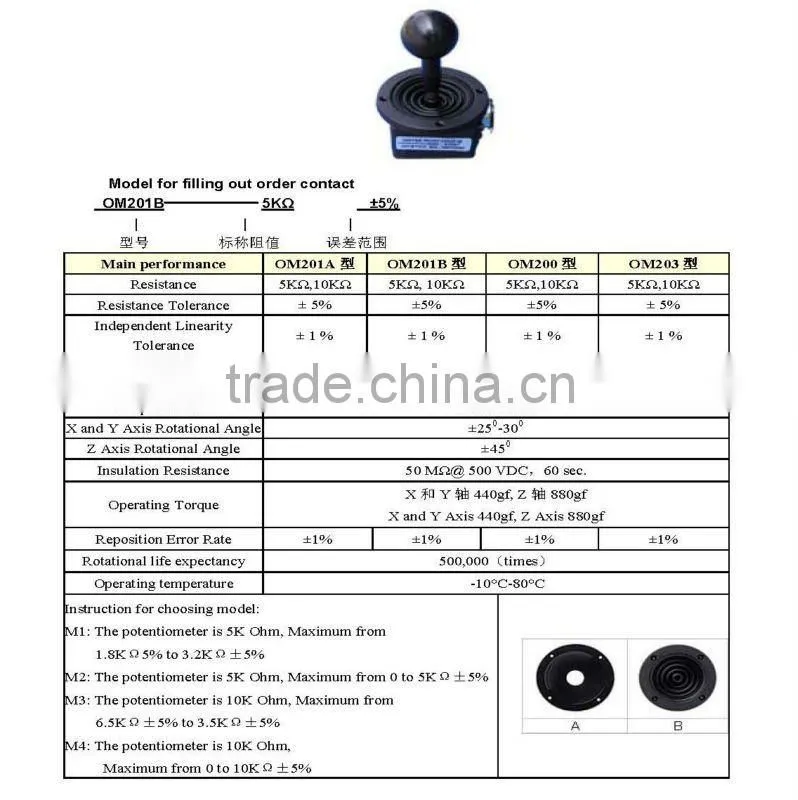 joystick control for crane OM201B