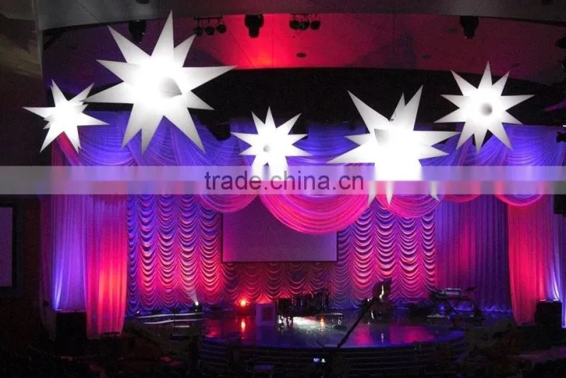 2016 factory direct sale color changing inflatable adevrtising hanging star, inflatable led stars for sale