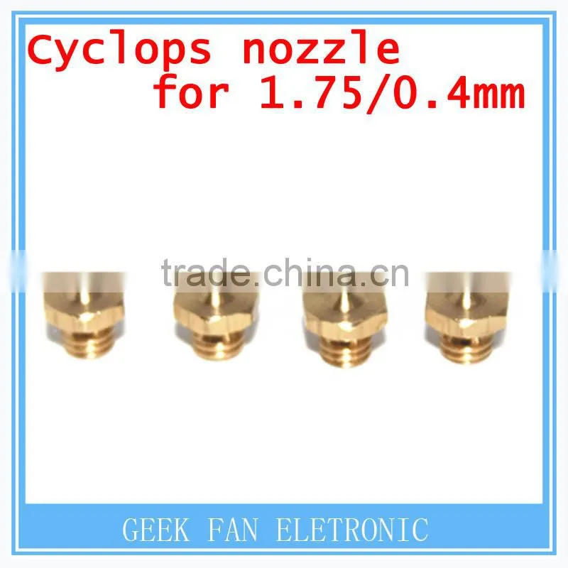 2016 China 3D Printer Cyclops Multi-Extrusion Multi-Color Hotend 1.75mm Filament 2in-1 Out Cyclops extruder 0.4mm Nozzle