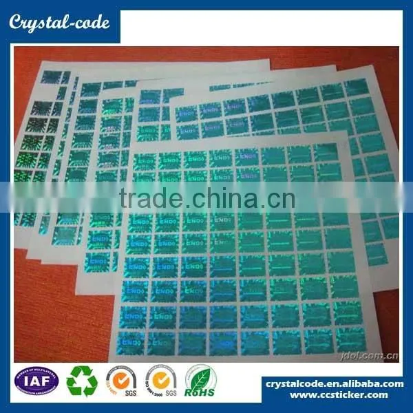 Security hologram label gloss lamination self adhesive hologram sticker