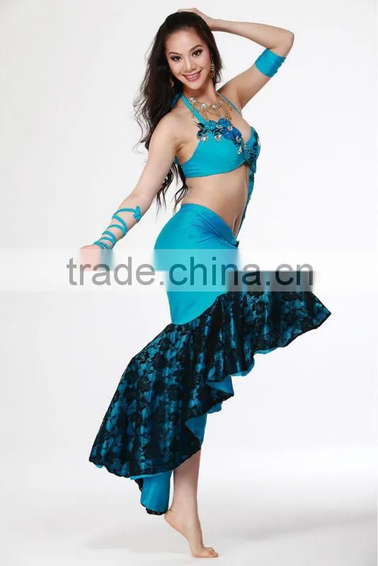 2014 belly dance mermaid dresses, belly dance wear for girl arabic carnival stage performance wear China Wuchieal QC2072