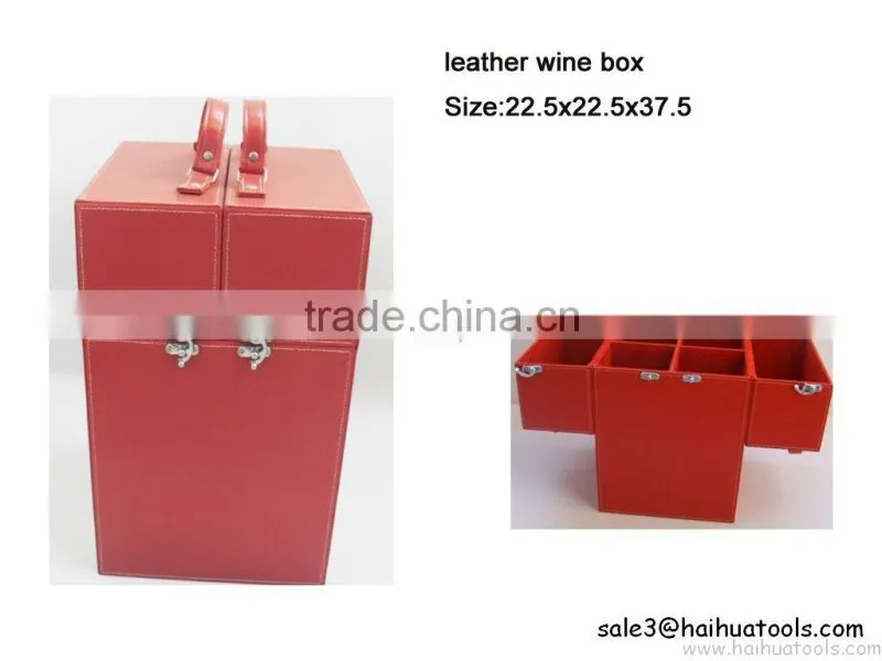 Advanced Leather/Pu wine box Red Deluxe style
