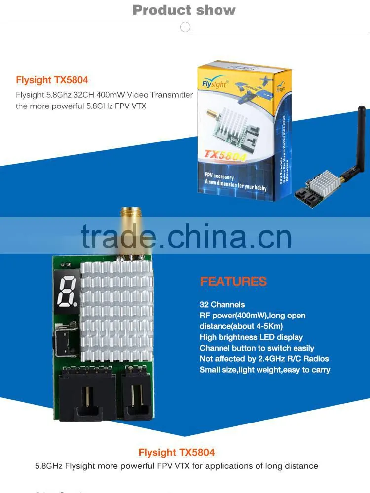 Easy to carry TX5804 400mW FPV sender