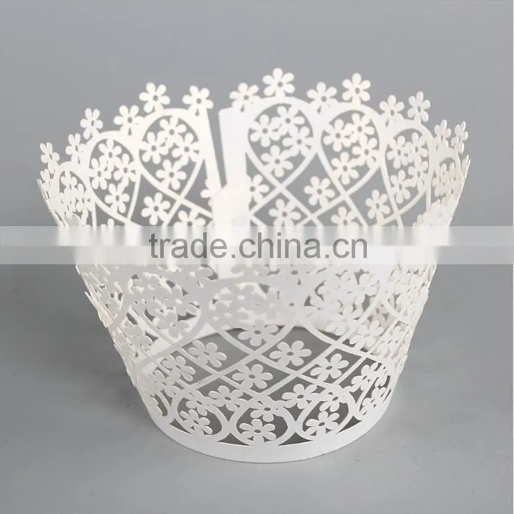 Hot sale 3D pop up paper wrappers for wedding and party cupcake wholesale