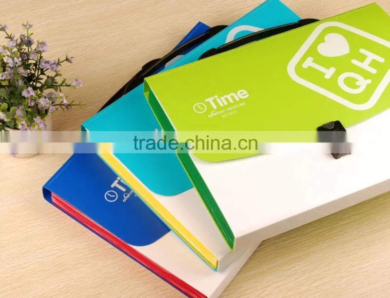 Colorful decorative multi-pocket file folder