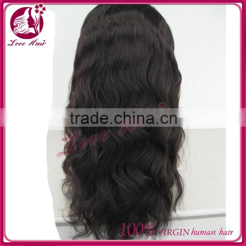 Qingdao hair factory wholesale brazilian hair full lace wig with baby hair