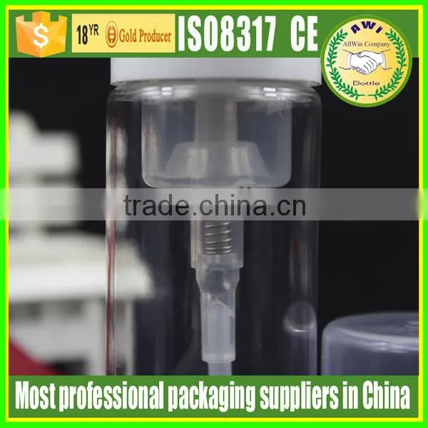 transparent plastic foam pump cosmetic bottle