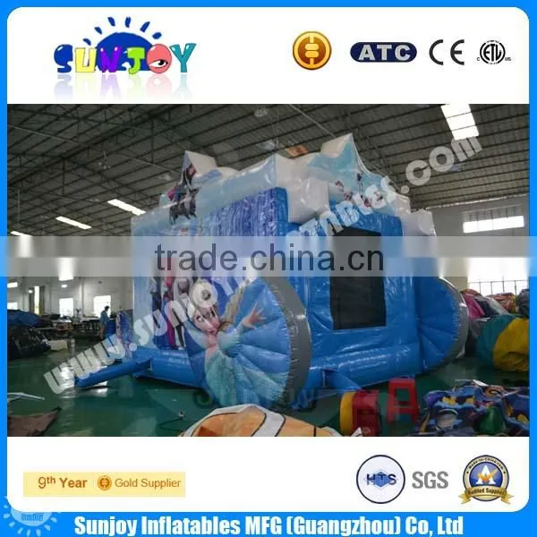 2016 Sunjoy supply enjoy natural happy hot sale inflatable castle bouncer frozen