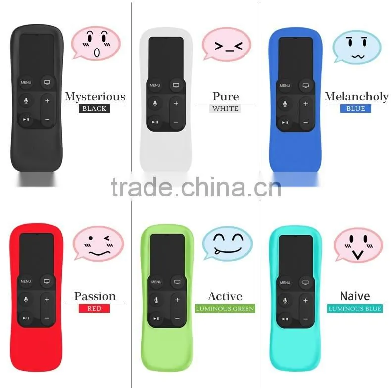 Factory PROMOTION no MOQ Transparent Dustproof Silicone TV controller Protective Cover for 4th Apple Siri Remote Case Skin