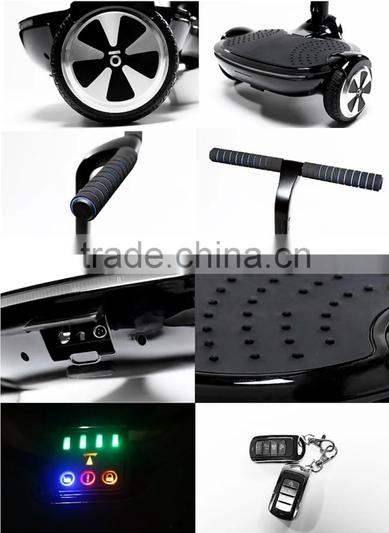 with LED lamp self balancing handled smart electric scooter