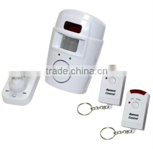 home security Motion Sensor Alarm Set with 2 Keychain Remotes