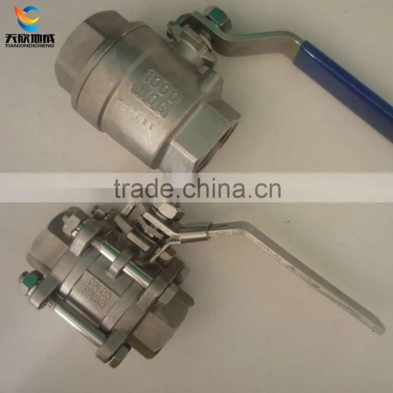 Stainless steel SS316 3pc/2pc ball valve