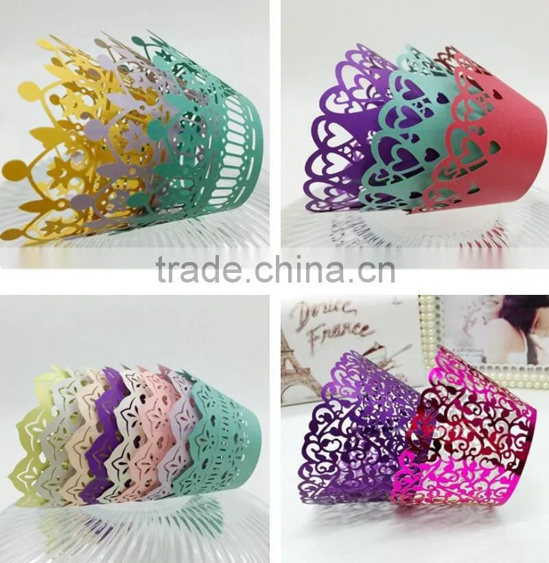 Free sample wedding box laser cut paper box for cupcake