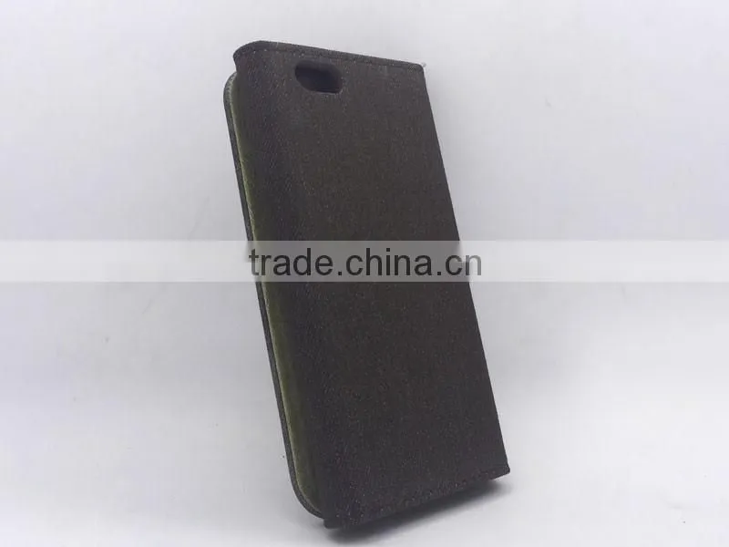 with ID card slot denim mobile phone leather flip cover case for oppo neo 7 a37
