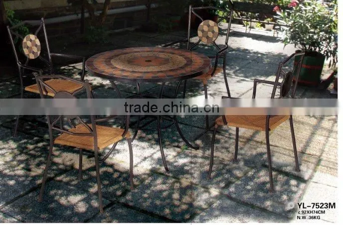 metal square mosaic garden furniture
