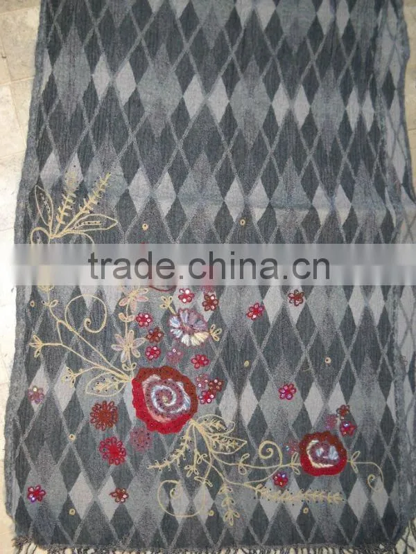 Wool Embroidery Shawls scarf/winter wool shawls