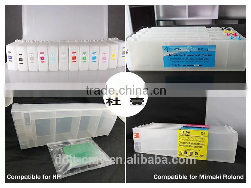 Refillable ink cartridge for roland,for mimaki printer with auto reset chip
